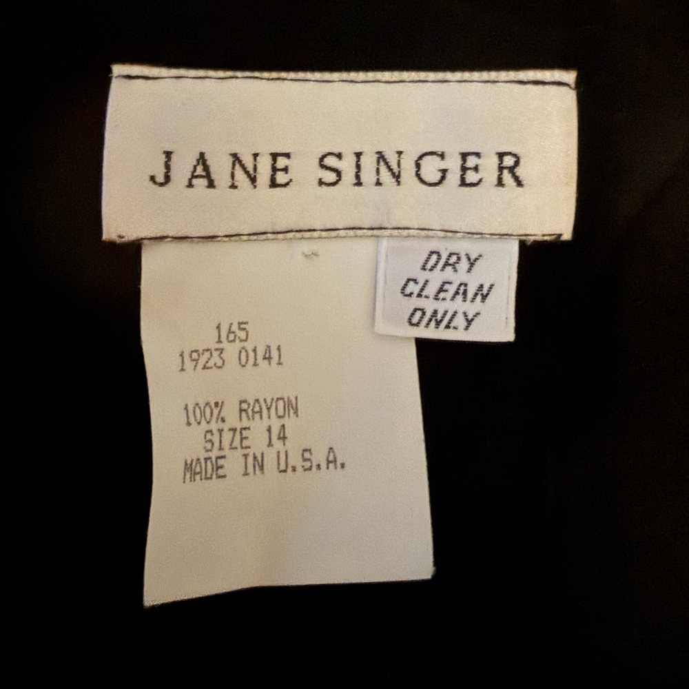 VTG 80s Jane Singer Black Cream Lace Dress Romantic Witchy Whimsygoth Prairie 14 - Picture 12 of 13